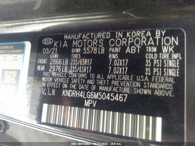 2021 Kia Sorento, VIN: KNDRH4LG6M5045467