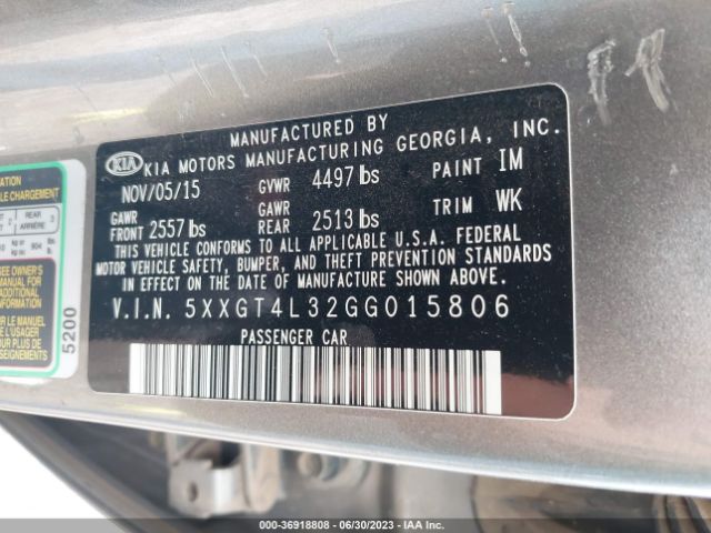 5XXGT4L32GG015806 KIA Optima Lx
