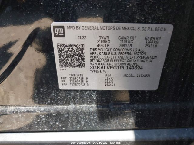 3GKALVEG1PL149694 GMC Terrain Slt
