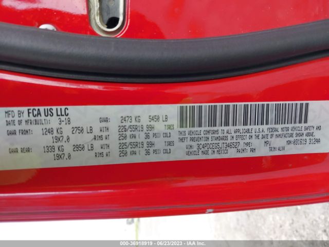 3C4PDCEG5JT346527 Dodge JOURNEY GT