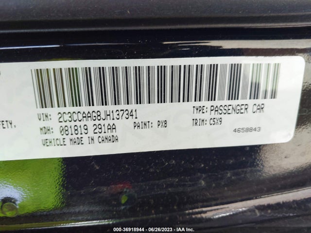 2C3CCAAG8JH137341 Chrysler 300 Touring
