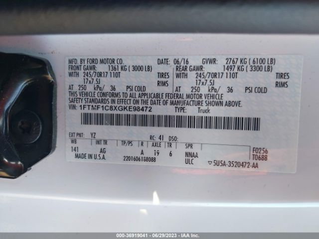 1FTMF1C8XGKE98472 Ford F-150 Xl/xlt