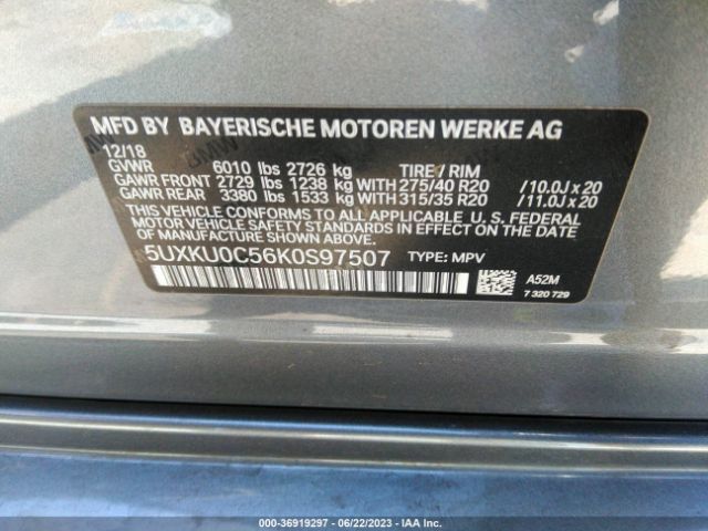 5UXKU0C56K0S97507 BMW X6 Sdrive35i