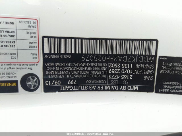 2014 Mercedes-Benz SL-Class, VIN: WDDJK7DA2EF025079