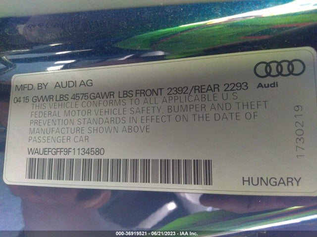 WAUEFGFF9F1134580 Audi A3 2.0t Premium Plus