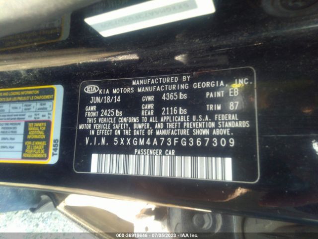 5XXGM4A73FG367309 KIA Optima Lx