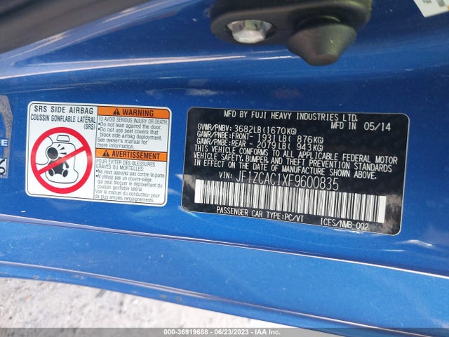 2015 Subaru BRZ, VIN: JF1ZCAC1XF9600835