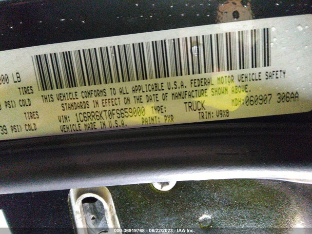 2015 RAM 1500 EXPRESS VIN: 1C6RR6KT0FS659000