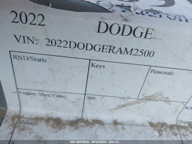 2022DODGERAM2500 Dodge RAM 2500