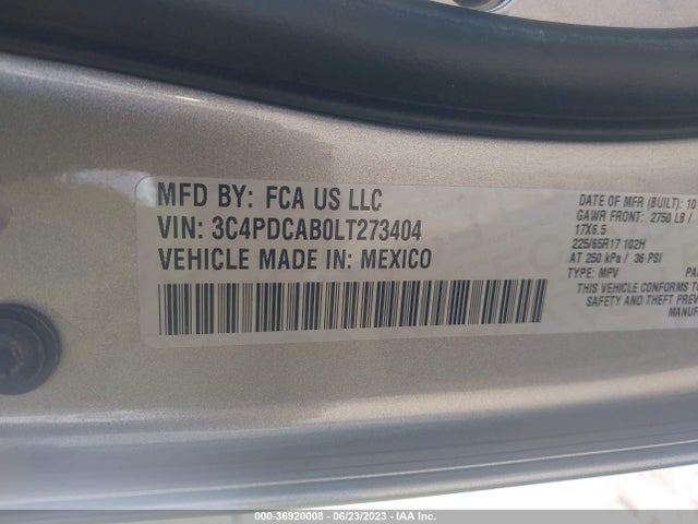 Dodge Journey Se Value 2020 3C4PDCAB0LT273404 Image 9
