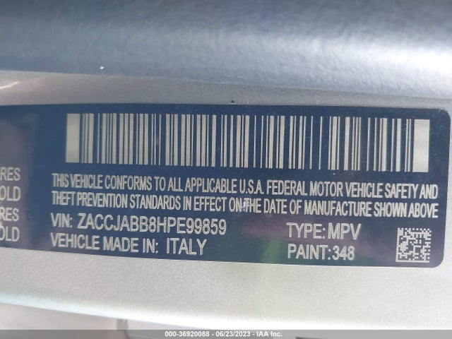 ZACCJABB8HPE99859 Jeep Renegade Latitude