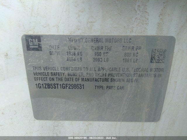 Chevrolet MALIBU LS 2016 1G1ZB5ST1GF298631 Image 9