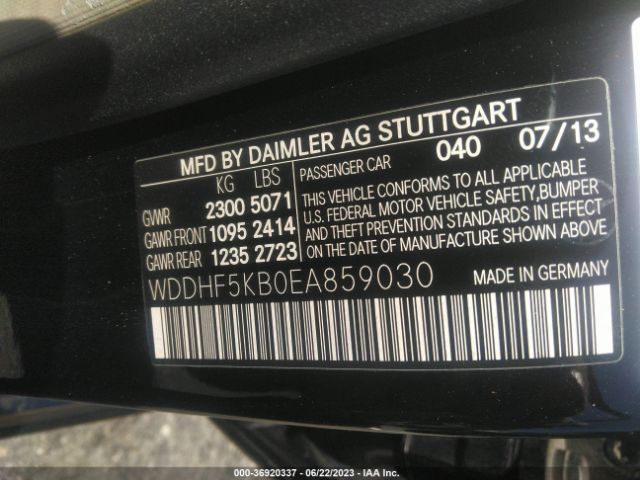 WDDHF5KB0EA859030 Mercedes-Benz E-class E 350