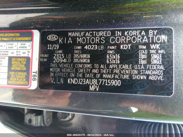 KNDJ23AU8L7715900 KIA SOUL LX