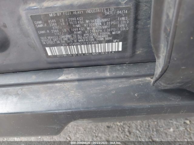 4S4BRBCC2E3314881 Subaru Outback 2.5i Premium