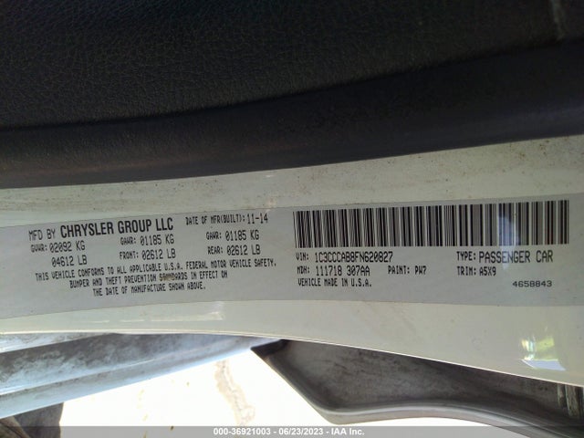 1C3CCCAB8FN620827 Chrysler 200 Limited
