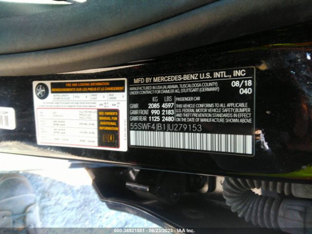 55SWF4JB1JU279153 Mercedes-Benz C-class C 300