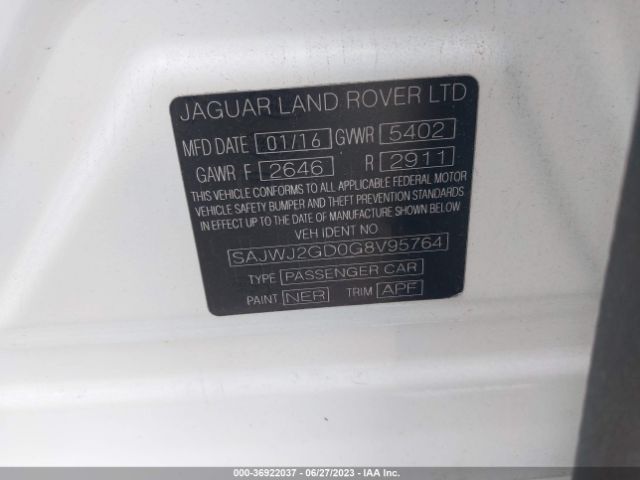SAJWJ2GD0G8V95764 Jaguar Xj Xjl Portfolio