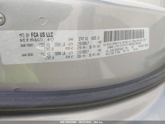 2C4RC1BG5HR764913 Chrysler Pacifica Touring-l