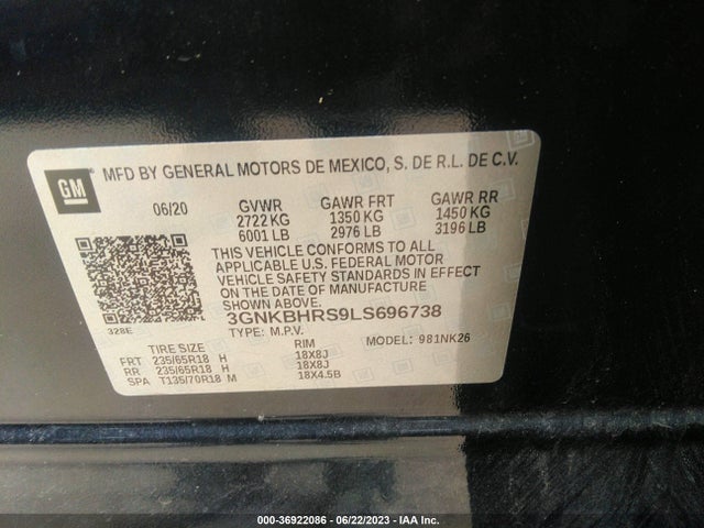 Chevrolet Blazer Lt 2020 3GNKBHRS9LS696738 Image 9