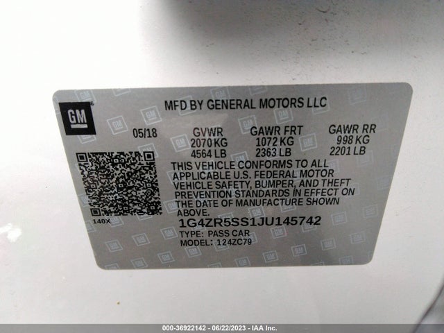 2018 Buick LaCrosse, VIN: 1G4ZR5SS1JU145742