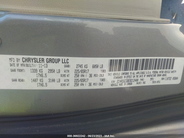 Dodge Grand Caravan Sxt 2014 2C4RDGCG8ER212400 Image 10