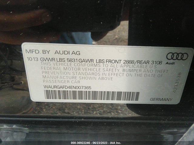 WAURGAFD4EN007365 Audi A8 L 3.0t