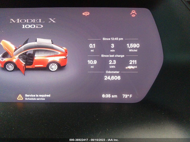 Tesla Model X 90d/75d/100d 2017 5YJXCBE29HF061369 Image 14