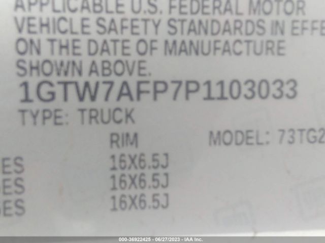 1GTW7AFP7P1103033 GMC SAVANA CARGO VAN