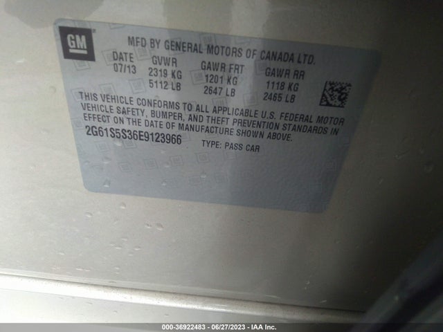 2G61S5S36E9123966 Cadillac Xts Platinum
