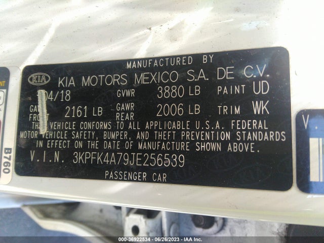 KIA FORTE LX 2018 3KPFK4A79JE256539 Image 14