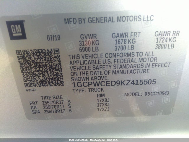 Chevrolet Silverado 1500 Lt 2019 1GCPWCED9KZ415505 Image 15