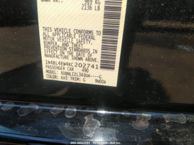 1N4BL4EW4KC202741 Nissan Altima 2.5 Sl