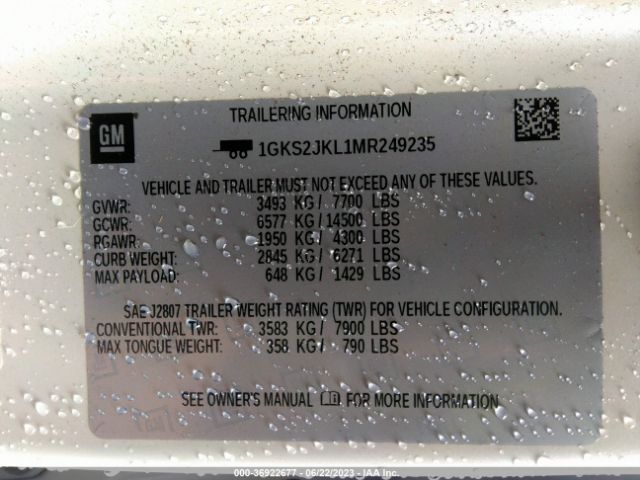 1GKS2JKL1MR249235 GMC YUKON XL DENALI