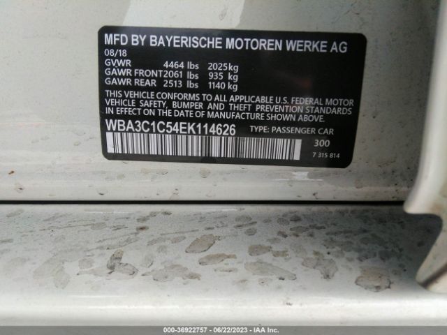 WBA3C1C54EK114626 BMW 3 Series 328i