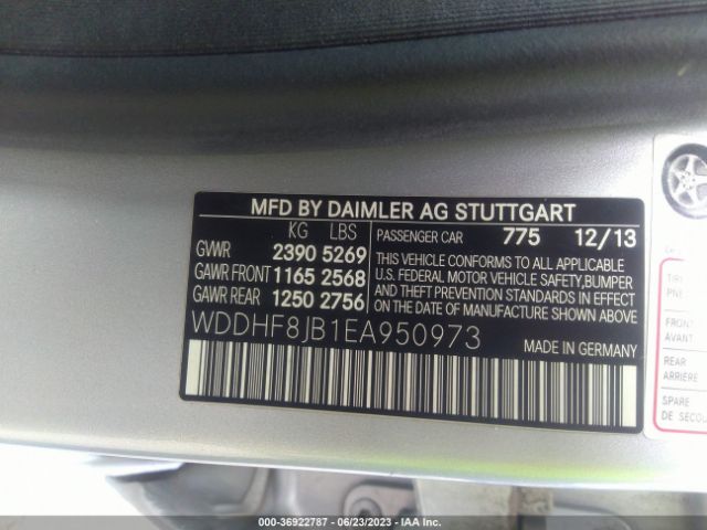 WDDHF8JB1EA950973 Mercedes-Benz E-class E 350