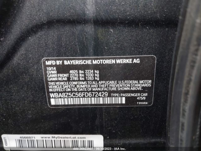 WBA8Z5C56FD672429 BMW 3 Series Gran Turismo 328i Xdrive