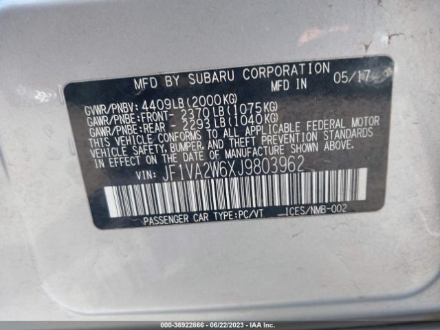 JF1VA2W6XJ9803962 Subaru Wrx Sti Limited