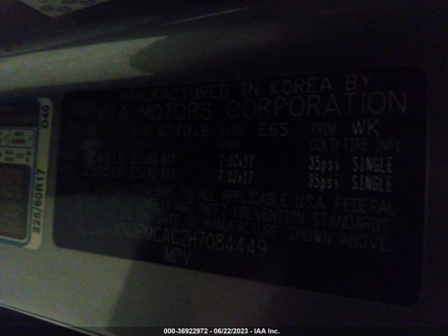 KNDPMCAC2H7084449 KIA Sportage Lx