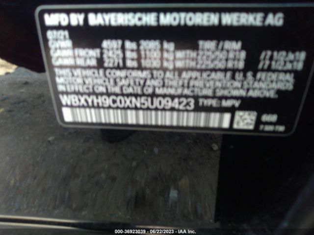 WBXYH9C0XN5U09423 BMW X2 Sdrive28i
