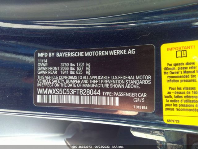 WMWXS5C53FT828044 Mini COOPER HARDTOP 4 DOOR