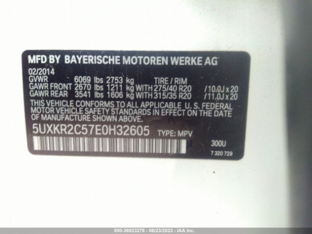 5UXKR2C57E0H32605 BMW X5 Sdrive35i