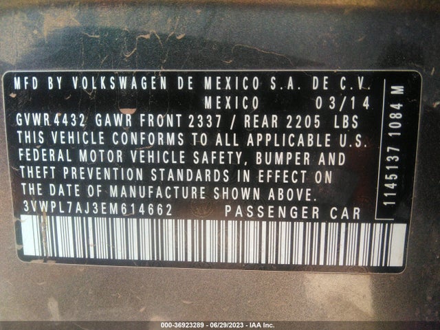 3VWPL7AJ3EM614662 Volkswagen Jetta Sportwagen Tdi
