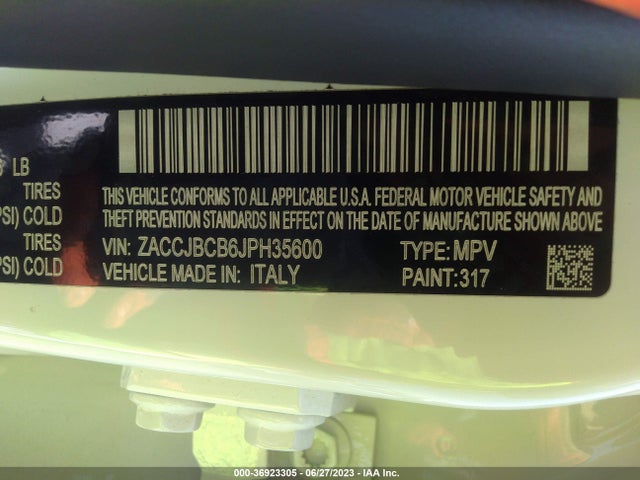 ZACCJBCB6JPH35600 Jeep Renegade Trailhawk