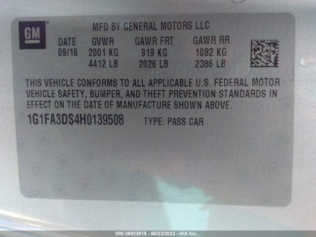 Chevrolet Camaro 1lt 2017 1G1FA3DS4H0139508 Image 16