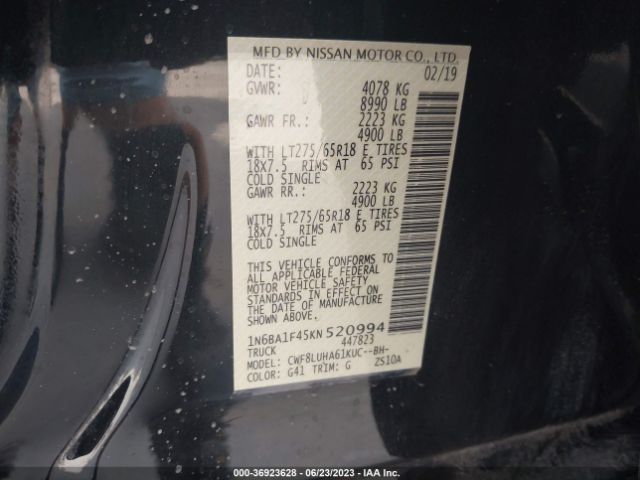 1N6BA1F45KN520994 Nissan Titan Xd Pro-4x