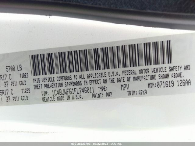 1C4BJWFG1FL746011 Jeep Wrangler Unlimited Rubicon