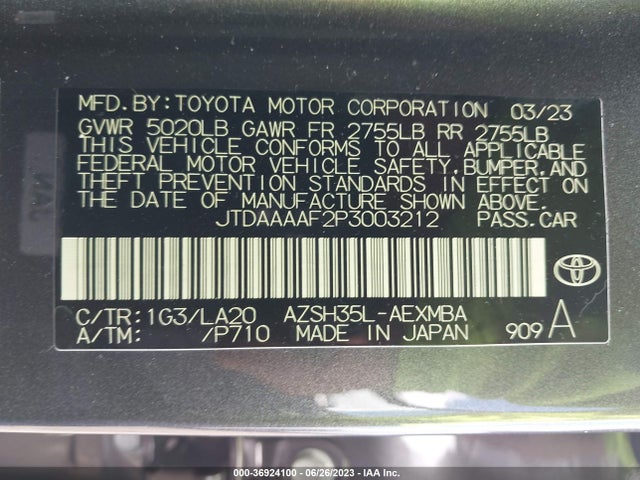 2023 Toyota Crown, VIN: JTDAAAAF2P3003212