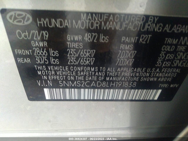 Hyundai Santa Fe Se 2020 5NMS2CAD8LH191838 Image 15