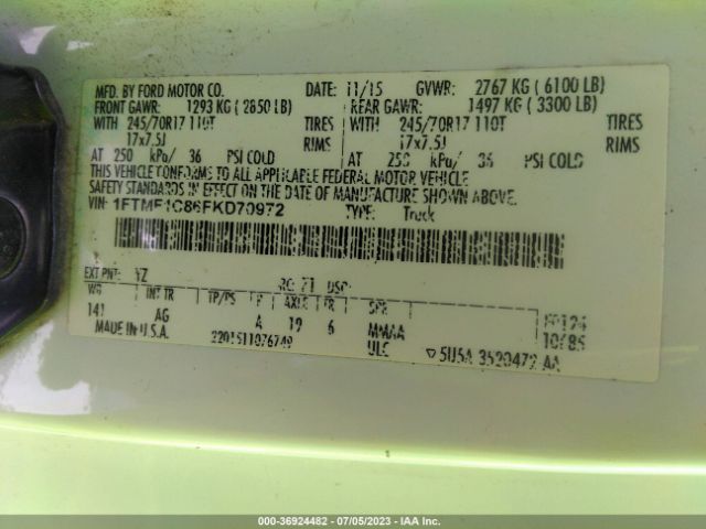 1FTMF1C86FKD70972 Ford F-150 Xl/xlt